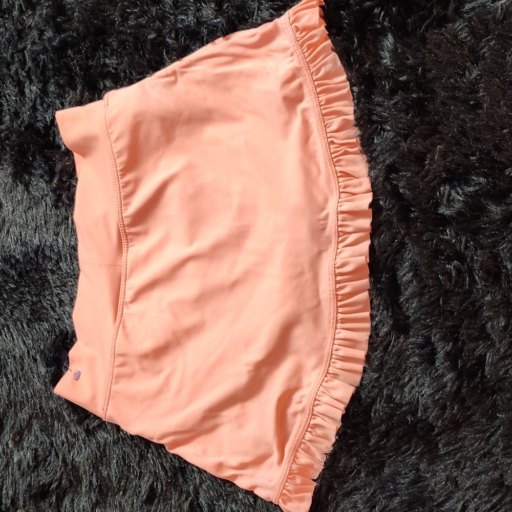 LIME RICKI-Peach Ruffle Women's SWIM SKRT SWIMWEAR SWIM-COVER UP SKIRT - Picture 9 of 10